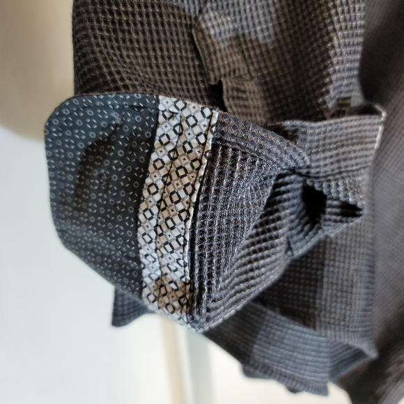 Stone Rose men's XXL 100% cotton waffle knit long sleeve shirt charcoal - Picture 5 of 7